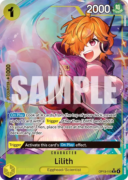 Lilith, One Piece card OP13-113 — CARRYING ON HIS WILL set