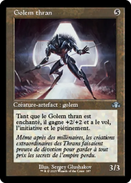 Golem thran, carte Magic DMR 387 — extension Dominaria Remastered