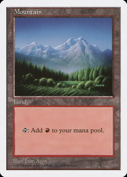 Montagne, carte Magic 5ED 443 — extension Cinquième Edition