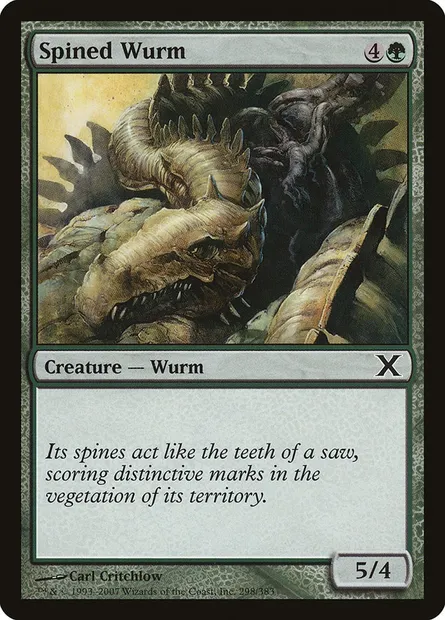 Spined Wurm, Magic card 10E 298 — Tenth Edition set