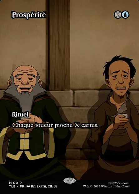 Prospérité, carte Magic TLE 17 — extension Avatar: The Last Airbender Eternal