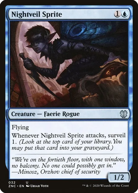 Nightveil Sprite, Magic card ZNC 32 — Zendikar Rising Commander set