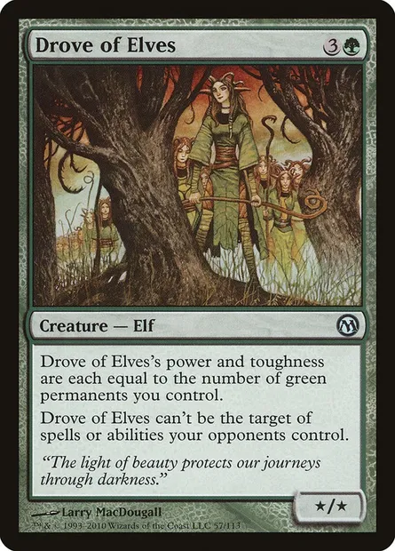 Troupe d'elfes, carte Magic DPA 57 — extension Duels of the Planeswalkers