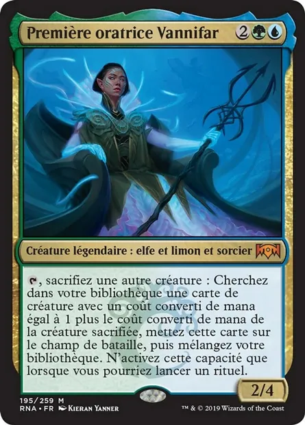 Première oratrice Vannifar, carte Magic RNA 195 — extension L'allégeance de Ravnica