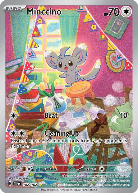 Minccino, Pokémon card TEF 182 — Temporal Forces set