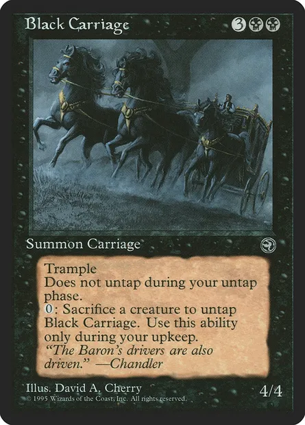 Carrosse de noirceur, carte Magic HML 42 — extension Terres Natales