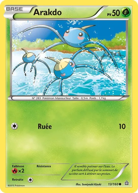 Arakdo, carte Pokémon PRC 13 — extension Primo-Choc