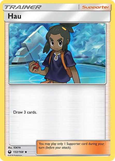 Hau, Pokémon card CES 132 — Celestial Storm set