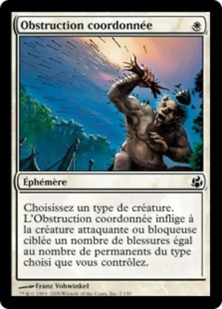 Obstruction coordonnée, carte Magic MOR 7 — extension Leveciel