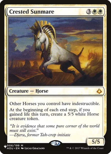 Crested Sunmare, Magic card PLST HOU-6 — The List set