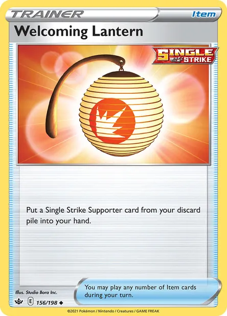 Welcoming Lantern, Pokémon card CRE 156 — Chilling Reign set