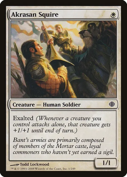 Akrasan Squire, Magic card ALA 1 — Shards of Alara set