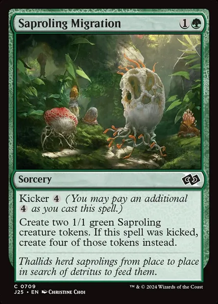 Saproling Migration, Magic card J25 709 — Foundations Jumpstart set