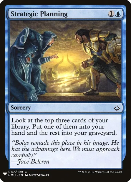 Planification stratégique, carte Magic PLST HOU-47 — extension The List