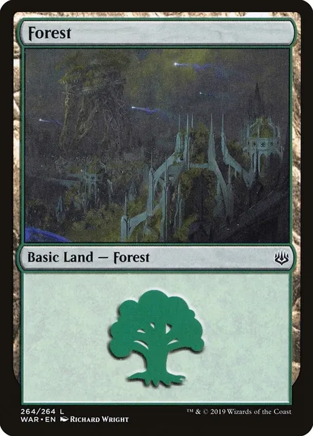 Forest, Magic card WAR 264 — War of the Spark set