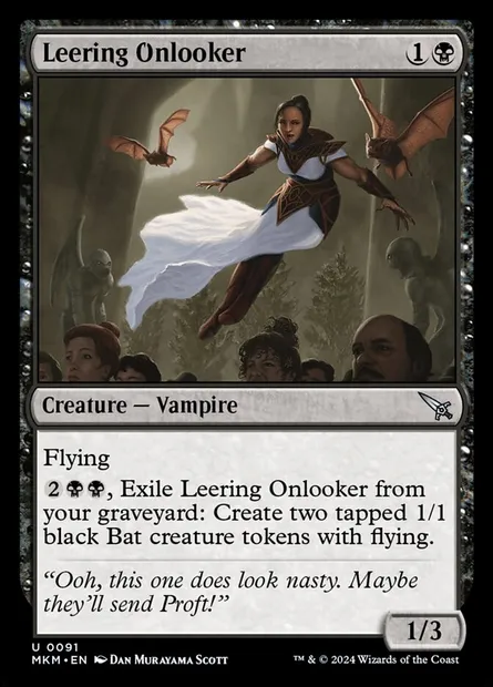 Leering Onlooker, Magic card MKM 91 — Murders at Karlov Manor set