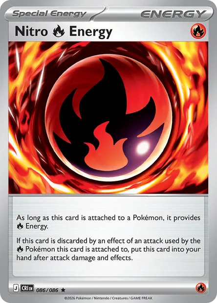 Nitro Fire Energy, Pokémon card CRI 086 — Chaos Rising set