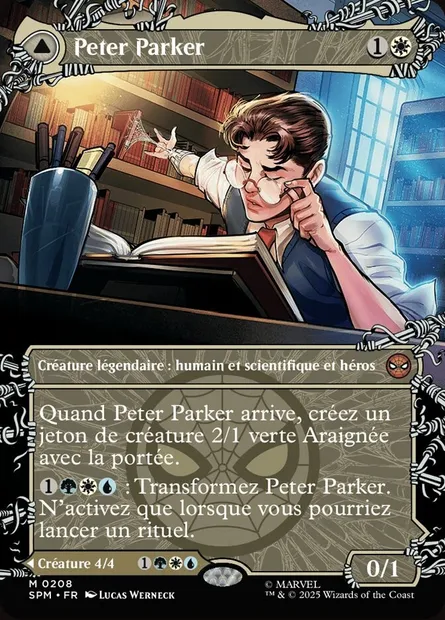 Peter Parker // L'incroyable Spider-Man, carte Magic SPM 208 — extension Marvel's Spider-Man