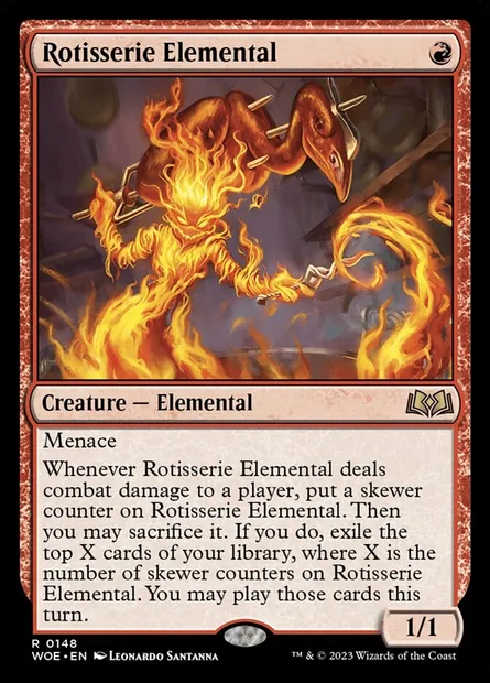 Rotisserie Elemental, Magic card WOE 148 — Wilds of Eldraine set