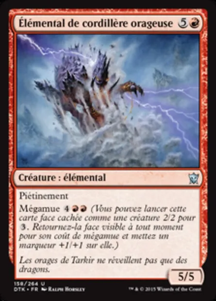 Élémental de cordillère orageuse, carte Magic DTK 158 — extension Les Dragons de Tarkir