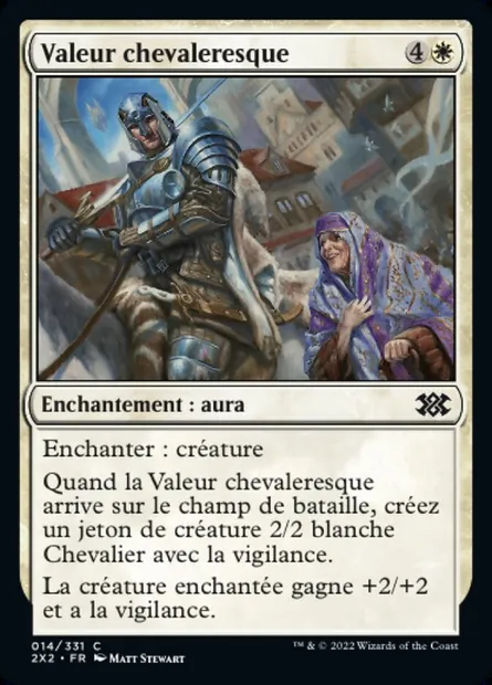 Valeur chevaleresque, carte Magic 2X2 14 — extension Double Masters 2022