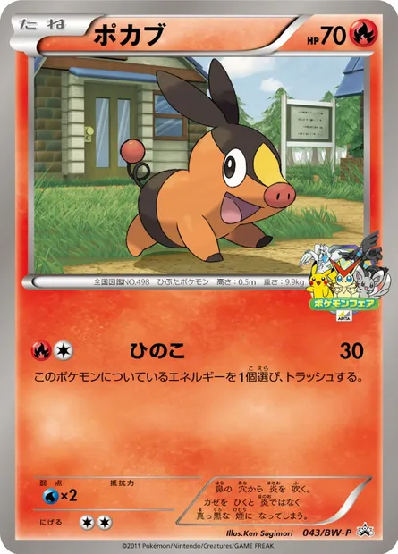 Tepig, Pokémon card BWP 043 — BW Promos set