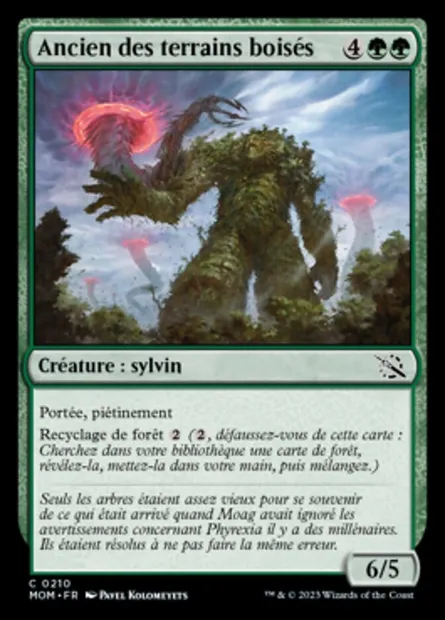 Ancien des terrains boisés, carte Magic MOM 210 — extension L'invasion des machines