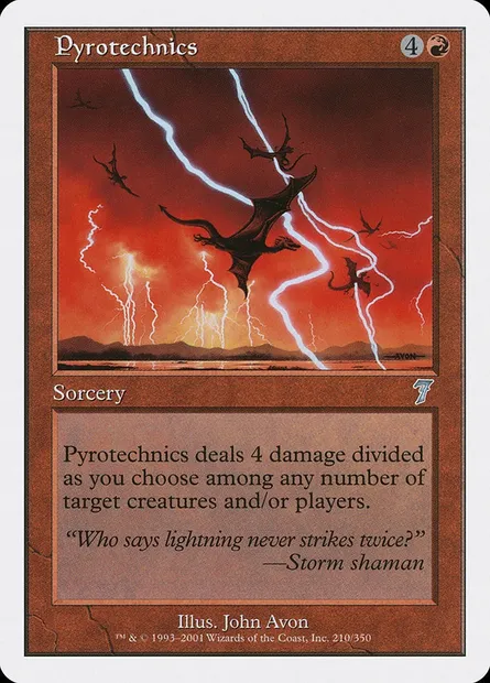 Pyrotechnie, carte Magic 7ED 210 — extension Septième Edition