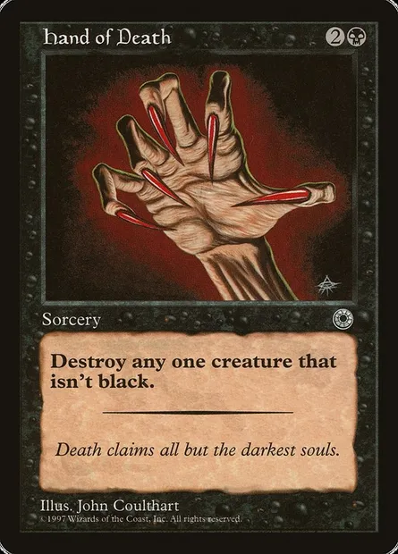 Hand of Death, Magic card POR 96 — Portal set