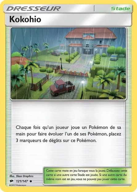 Kokohio, carte Pokémon BUS 121 — extension Ombres Ardentes