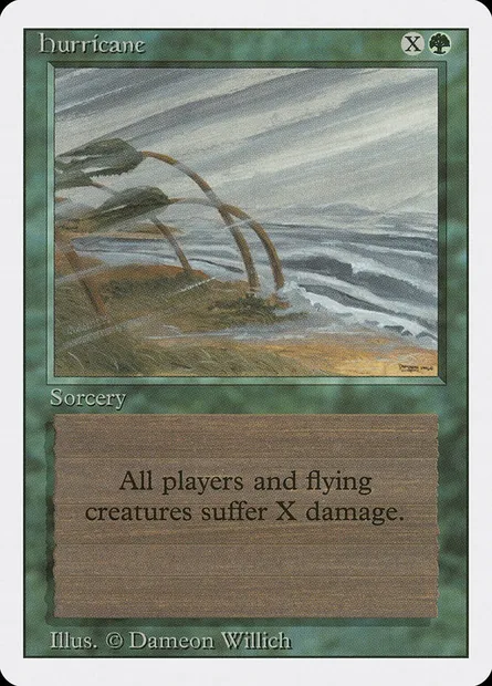 Ouragan, carte Magic 3ED 202 — extension Revised Edition