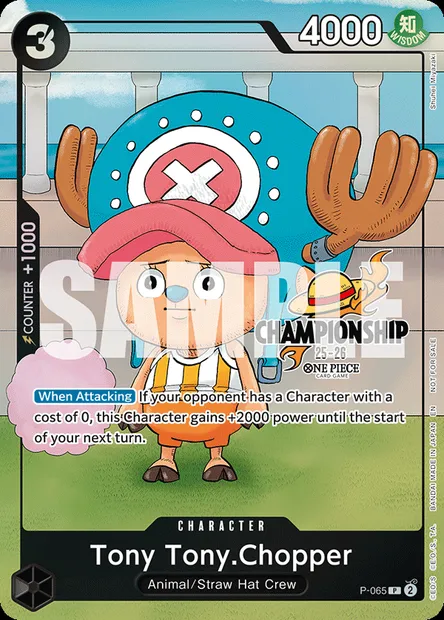 Tony Tony.Chopper, One Piece card P-065 — Promotion card set