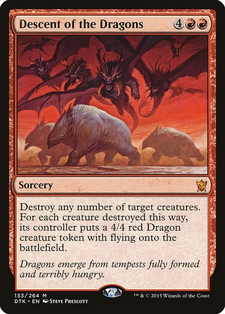 Descent of the Dragons, Magic card DTK 133 — Dragons of Tarkir set