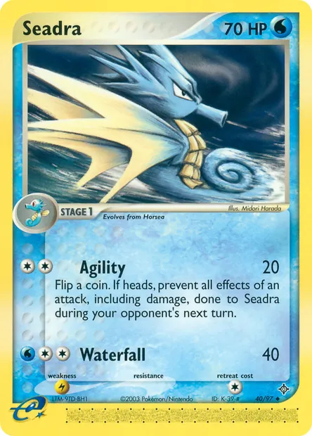 Seadra, Pokémon card DR 40 — Dragon set