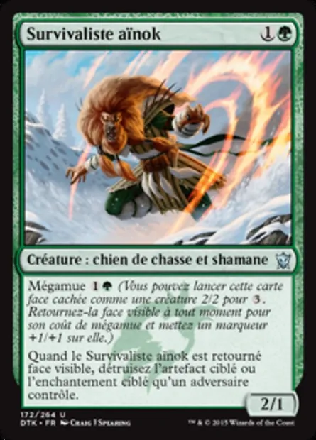 Survivaliste aïnok, carte Magic DTK 172 — extension Les Dragons de Tarkir