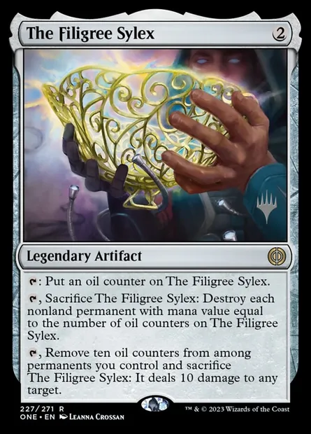 The Filigree Sylex, Magic card PONE 227p — Phyrexia: All Will Be One Promos set