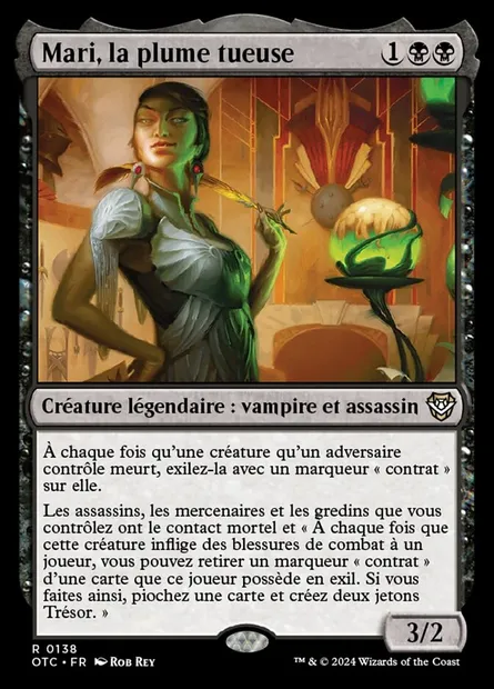 Mari, la plume tueuse, carte Magic OTC 138 — extension Outlaws of Thunder Junction Commander