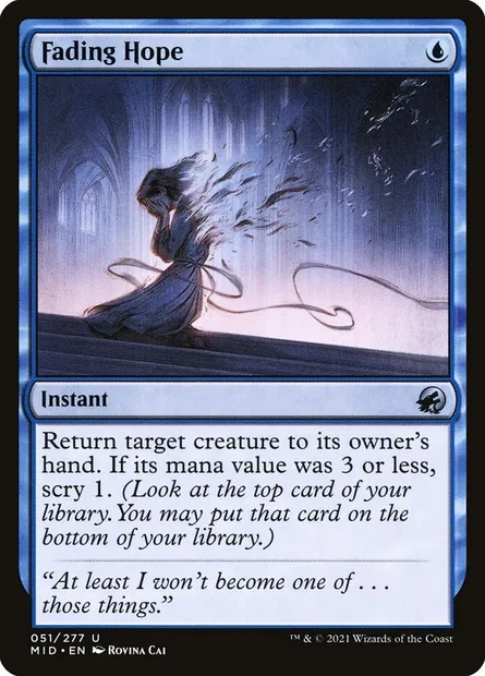 Fading Hope, Magic card MID 51 — Innistrad: Midnight Hunt set