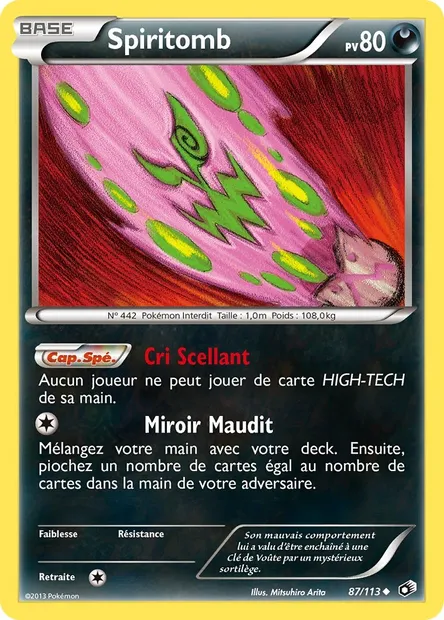 Spiritomb, carte Pokémon LTR 87 — extension Legendary Treasures