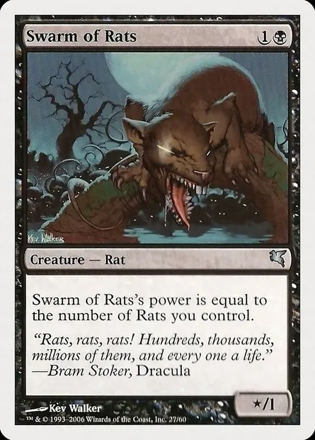 Swarm of Rats, Magic card PHUK 27 — Hachette UK set
