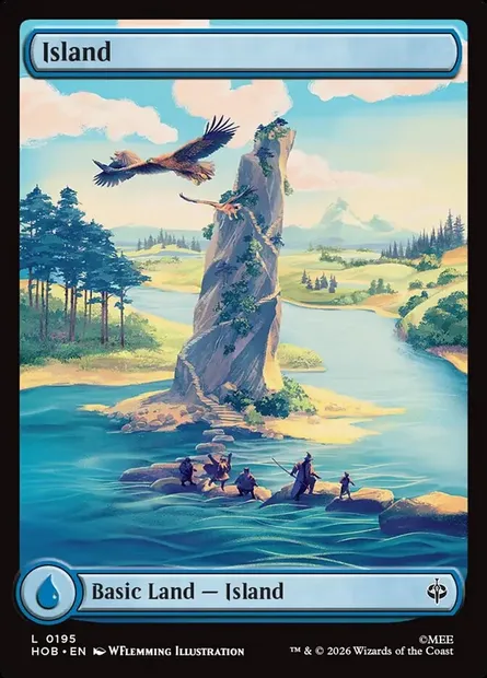 Island, Magic card HOB 195 — The Hobbit set