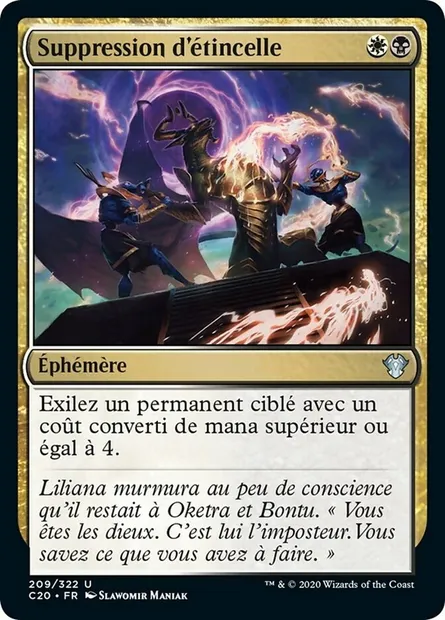 Suppression d'étincelle, carte Magic C20 209 — extension Commander 2020