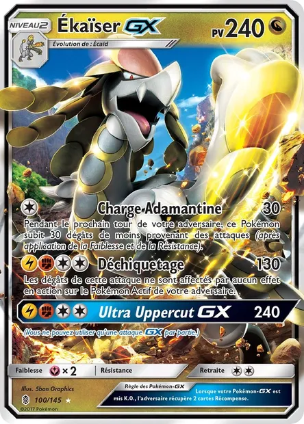 Ékaïser GX, carte Pokémon GRI 100 — extension Gardiens Ascendants