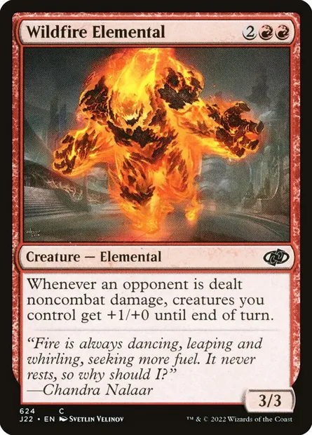 Wildfire Elemental, Magic card J22 624 — Jumpstart 2022 set