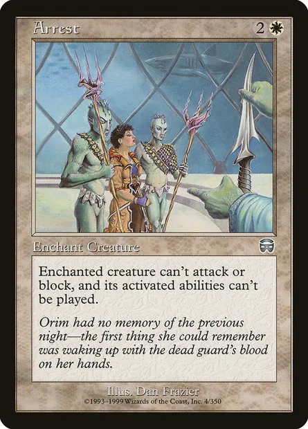 Arrest, Magic card MMQ 4 — Mercadian Masques set