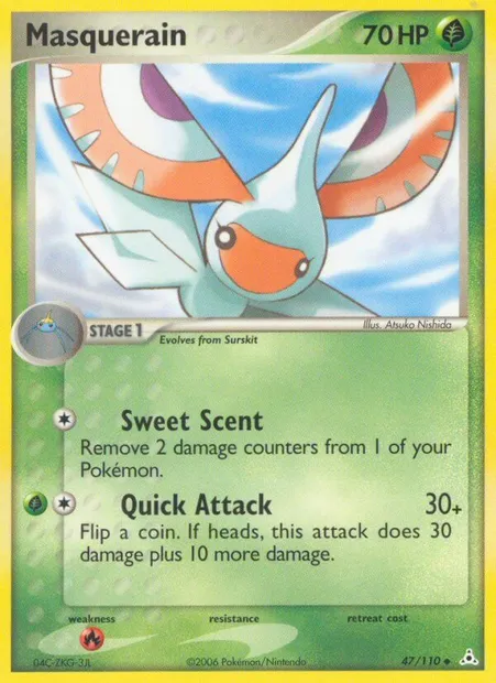 Masquerain, Pokémon card HP 47 — Holon Phantoms set