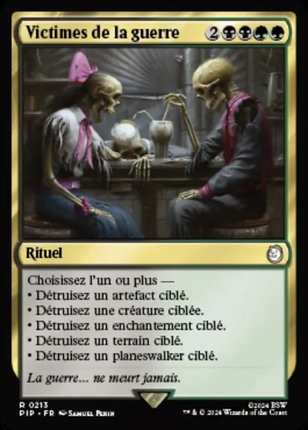 Victimes de la guerre, carte Magic PIP 213 — extension Fallout