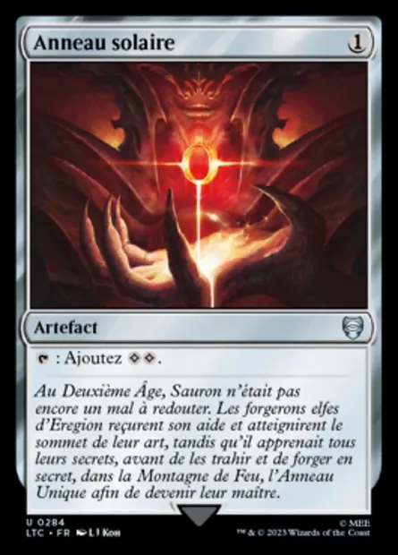 Anneau solaire, carte Magic LTC 284 — extension Tales of Middle-earth Commander