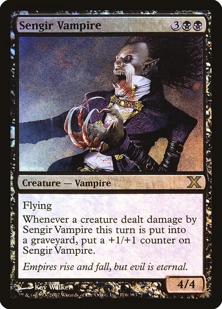 Sengir Vampire, Magic card 10E 176★ — Tenth Edition set