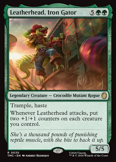 Leatherhead, Iron Gator, Magic card TMC 30 — Teenage Mutant Ninja Turtles Eternal set